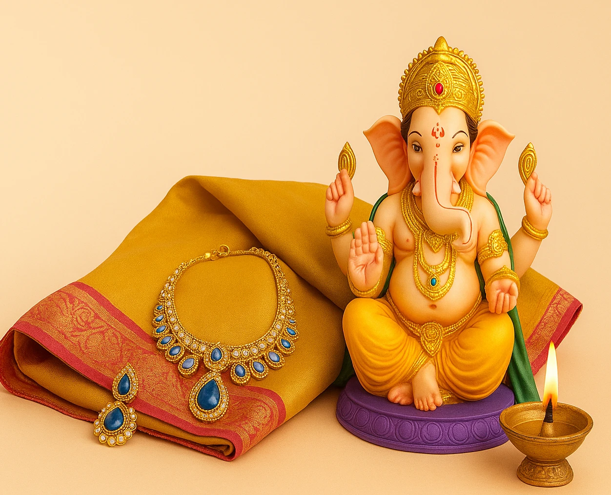 Eco-friendly Ganesh idol